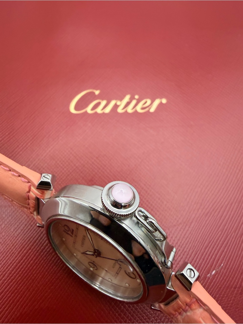 Cartier Pink Mother of Pearl Dial Automatic Pasha Watch - Picture 3 of 12